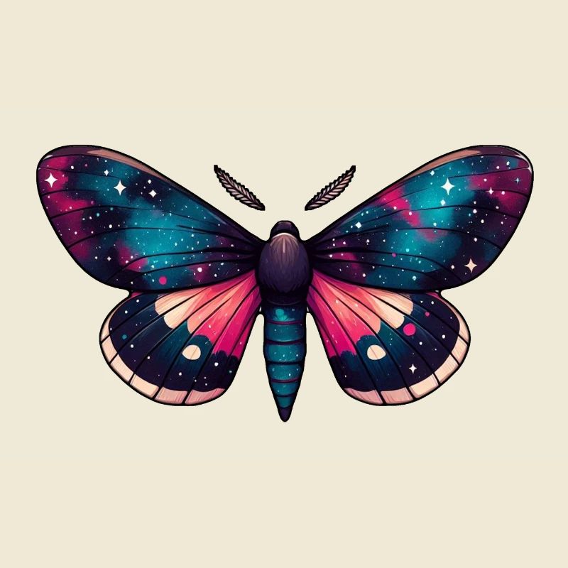 Papillon de nuit - Nébuleuse céleste cosmique Espace