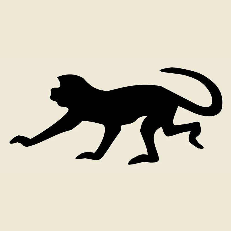 Shadow Monkey - 1 color vector