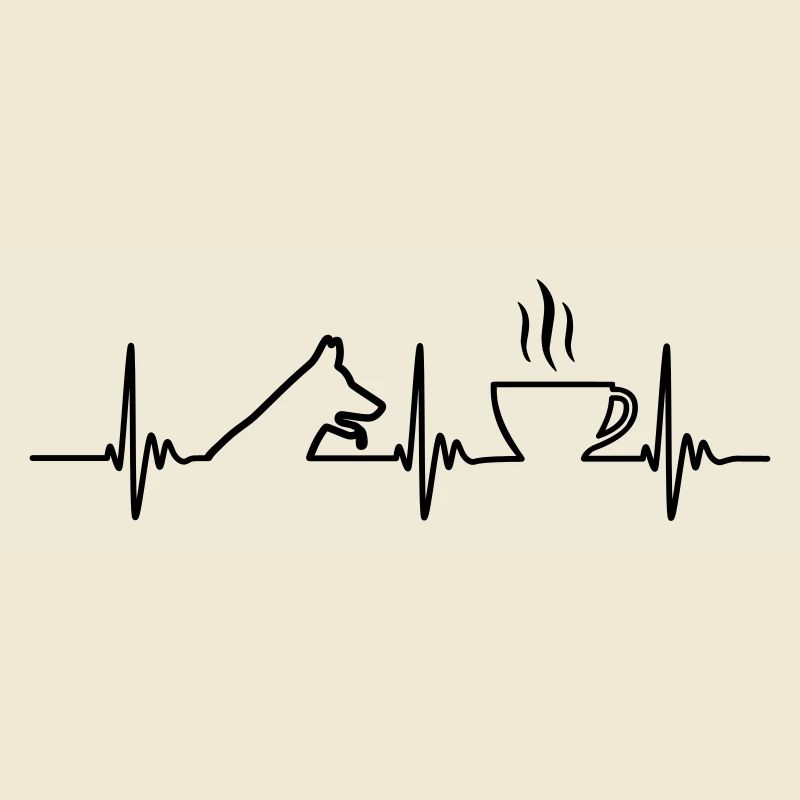 Conception d'idée de cadeau de café de pouls de chien