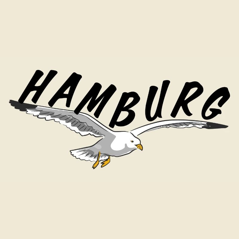 Hamburg over Seagull - black