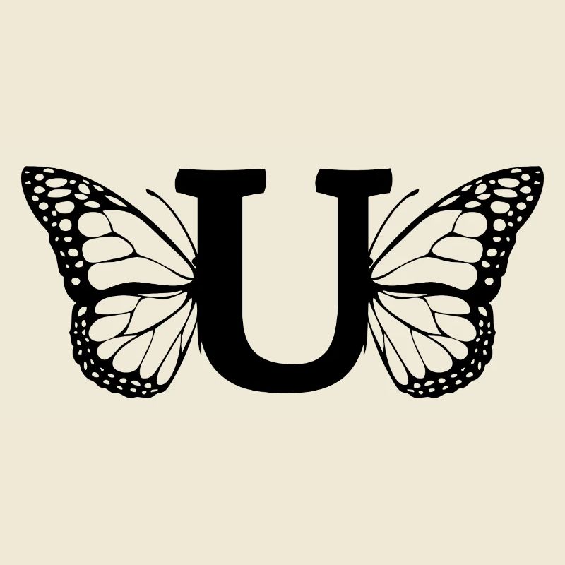 Buchstabe U Schmetterling