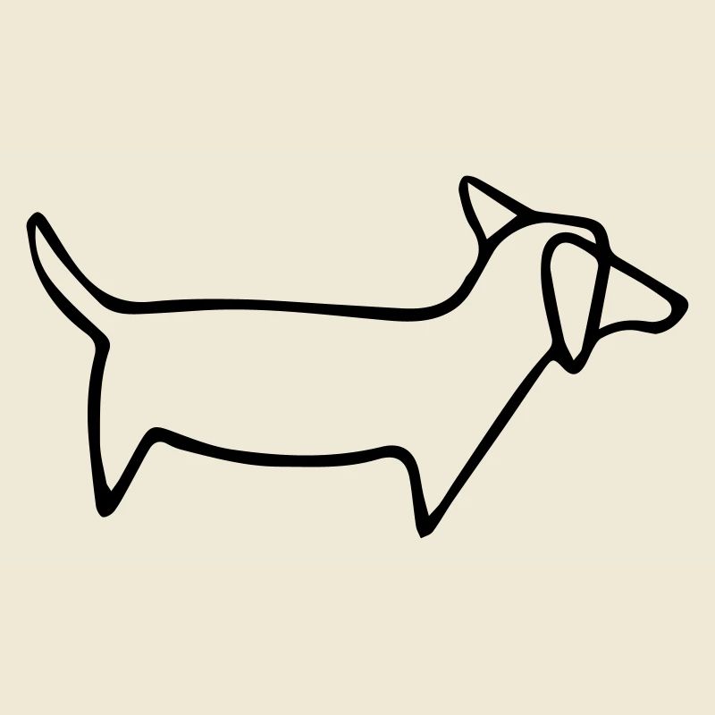 Teckel minimalisme dessin