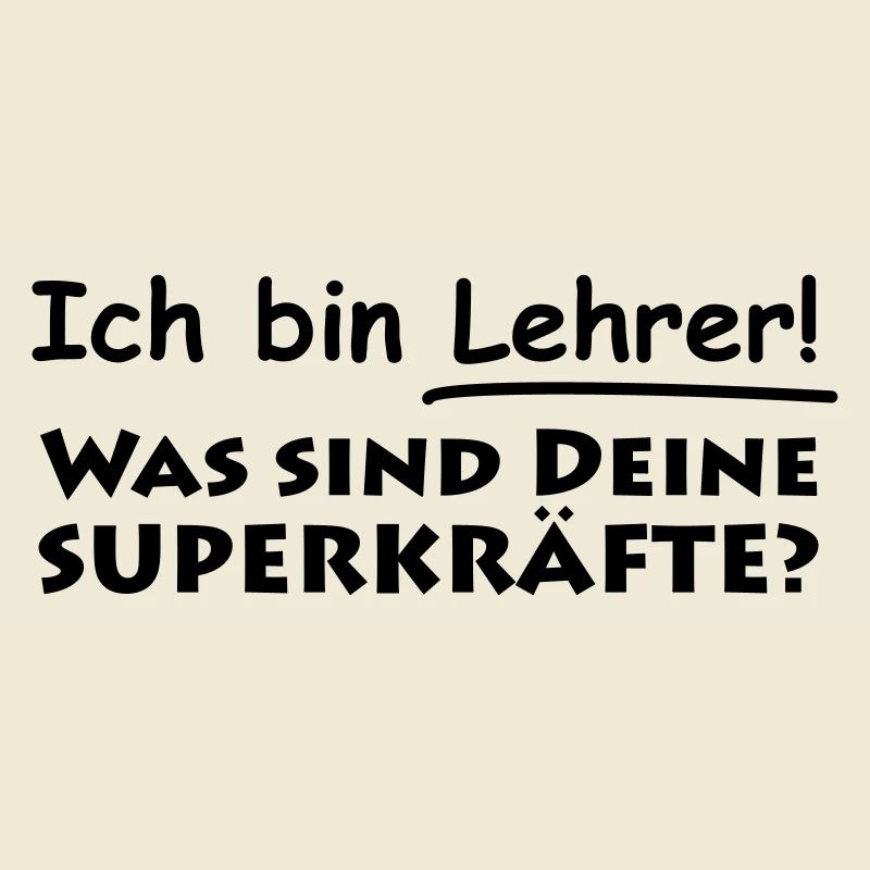 ich bin lehrer