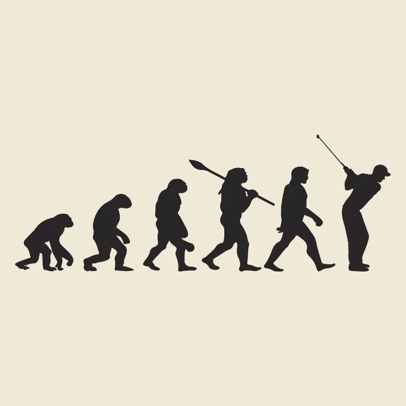 Golf Évolution Rétro Cadeau Pour Golfeurs