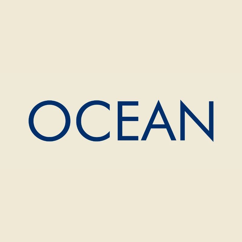 Logo de conception de lettrage de l’océan Mer