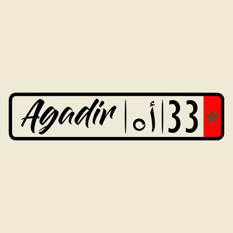 plaque d'immatriculation Agadir 33