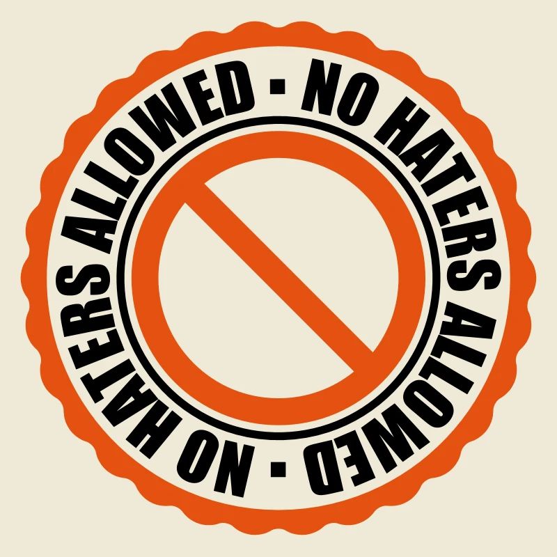 no haters allowed interdit signe signe cachet