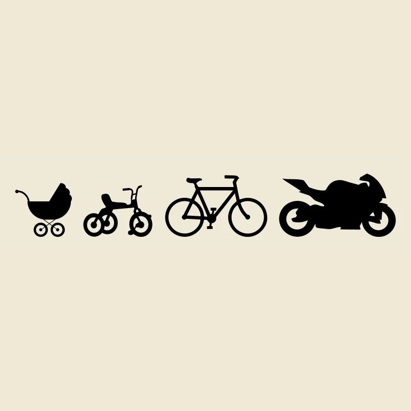 L'évolution de bébé à motard