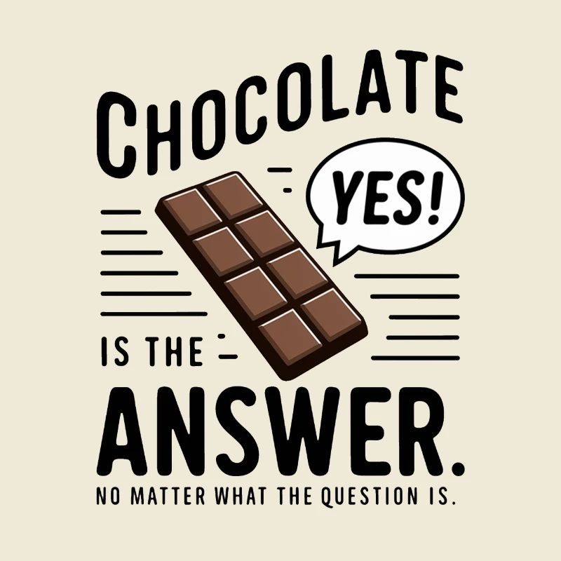Le chocolat est la réponse. Peu importe la question