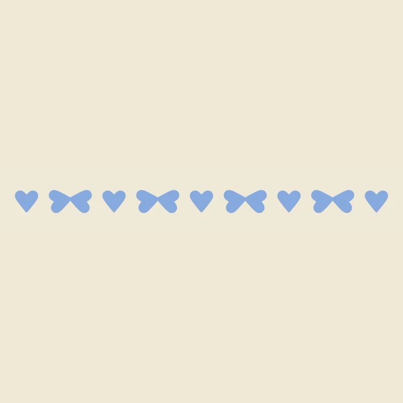 Very small hearts and bows