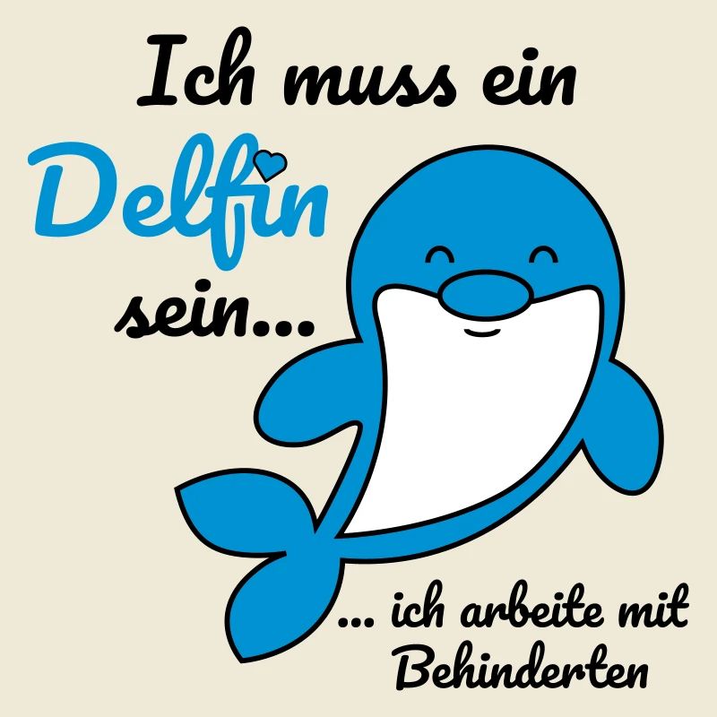 Ich muss ein Delfin sein... - schwarz