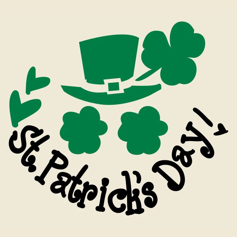 St.Patrick jour chapeau vert shamrock