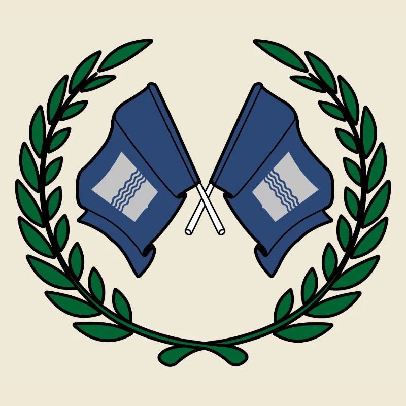 Drapeaux Basilicate couronne de laurier bannière