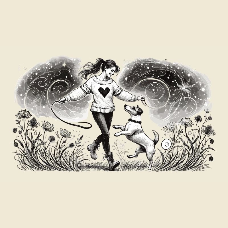 Magical connection between man and dog