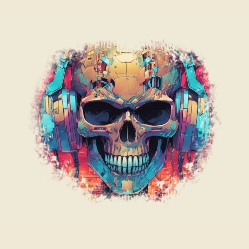 Cyberpunk Skull // TechSkull Matrix
