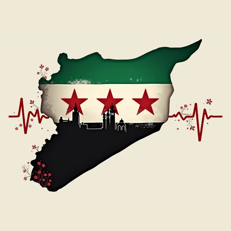 Drapeau Syrie - Centre de table