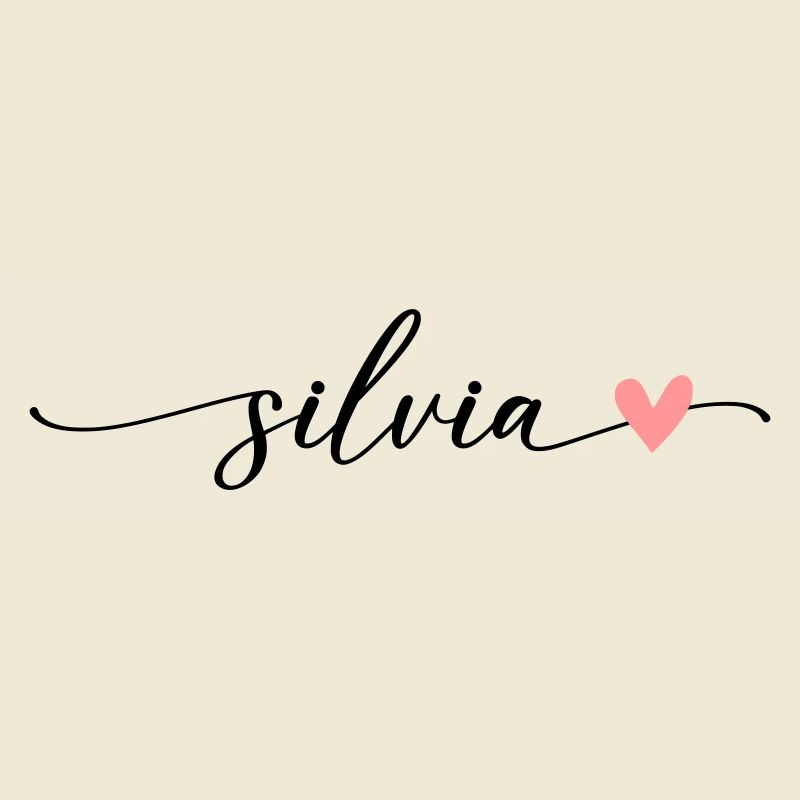 Silvia Name Kalligrafie Schrift