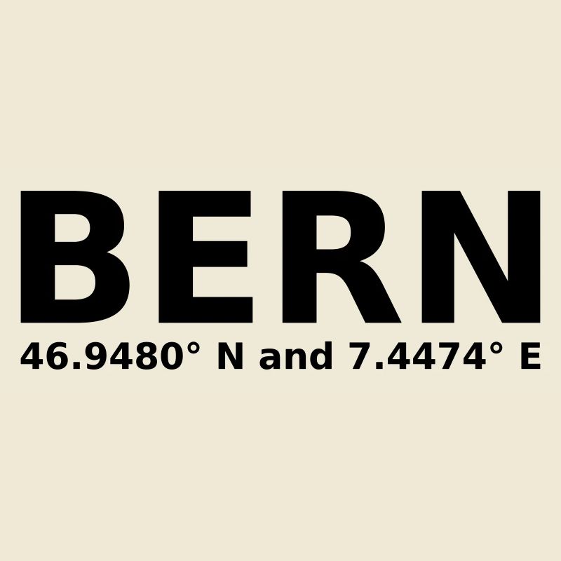 Bern - with geo coordinates horizontal