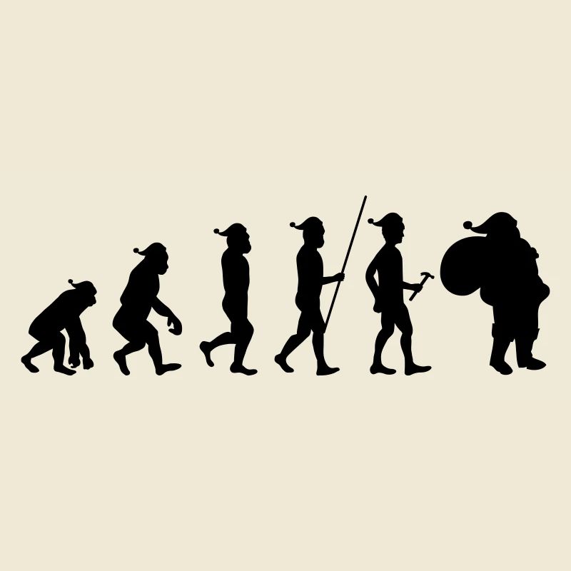 evolution Santa Santa Santa hat