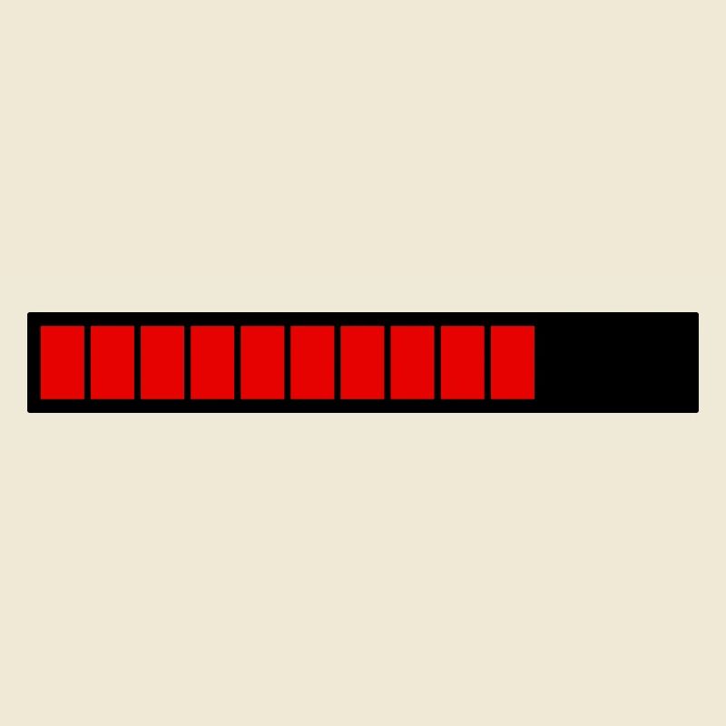 Rechteckige Ladeleiste Schwarz Rot (75%)