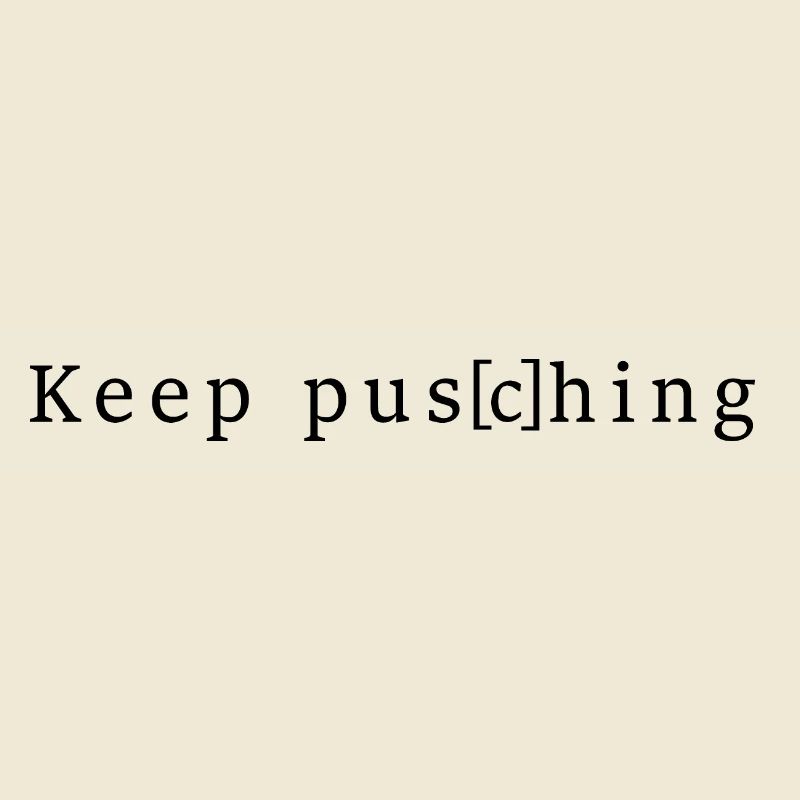 keep pusching logo