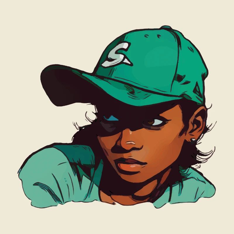 Hellhäutiges Mädchen mit Baseballmütze