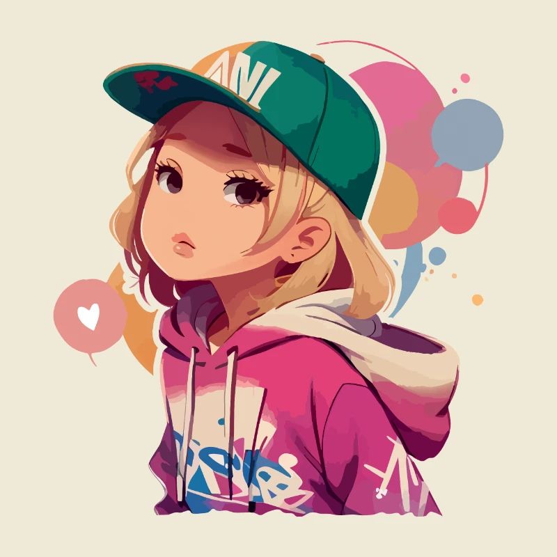 Blondes Mädchen im Kapuzenpullover