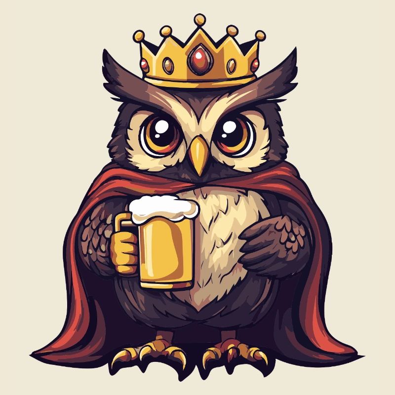 Eule Bier Lustig