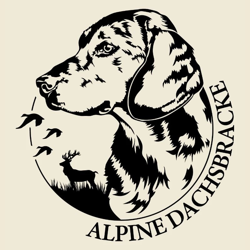 ALPINE DACHSBRACKE Hundeportrait Jagdhund Wilsigns