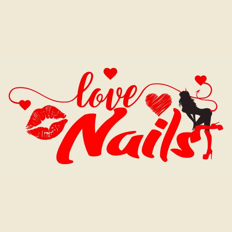 Devil Nails nail design love Nails
