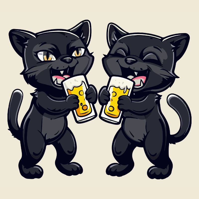 Panther Comic Bier Party Trinken
