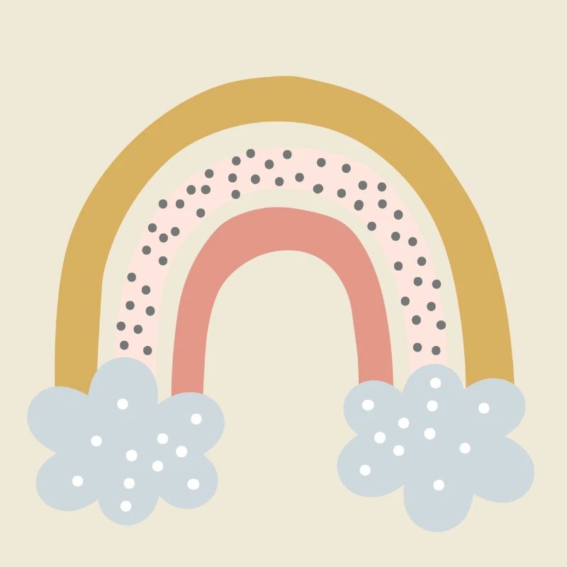 Regenbogen Hoffnung mit Wölkchen Kinderdesign