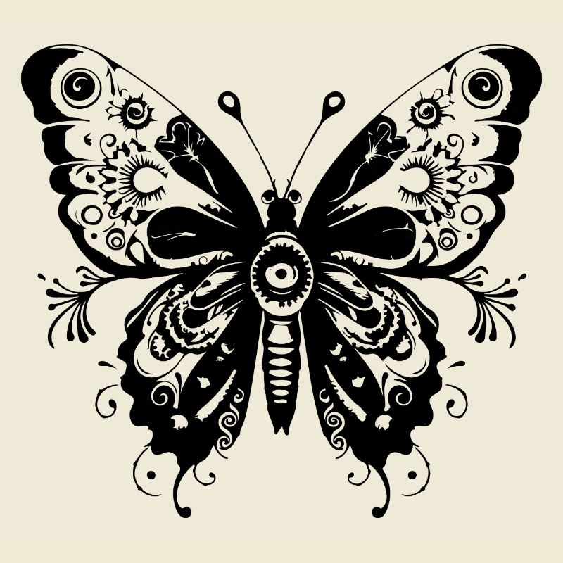 Schmetterling Mandala Boho