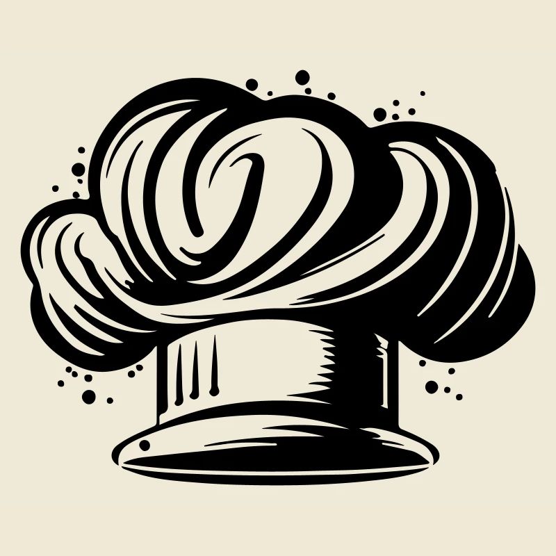 Chef's Hat Silhouette Cooking Chef