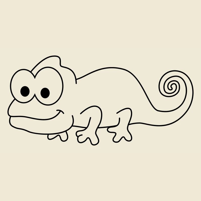 Chameleon Comic Animal
