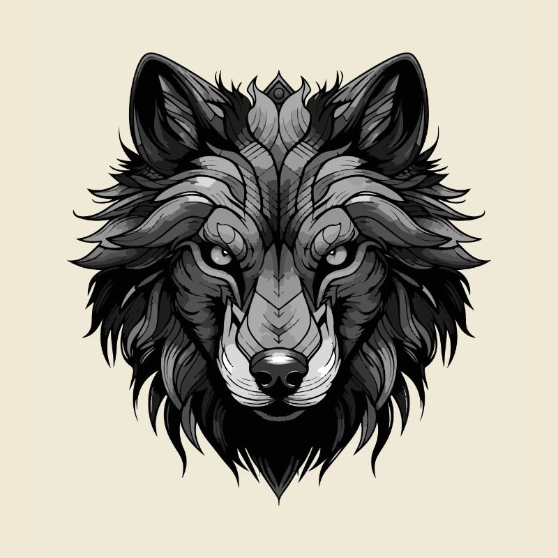 Wolf Tier Kopf