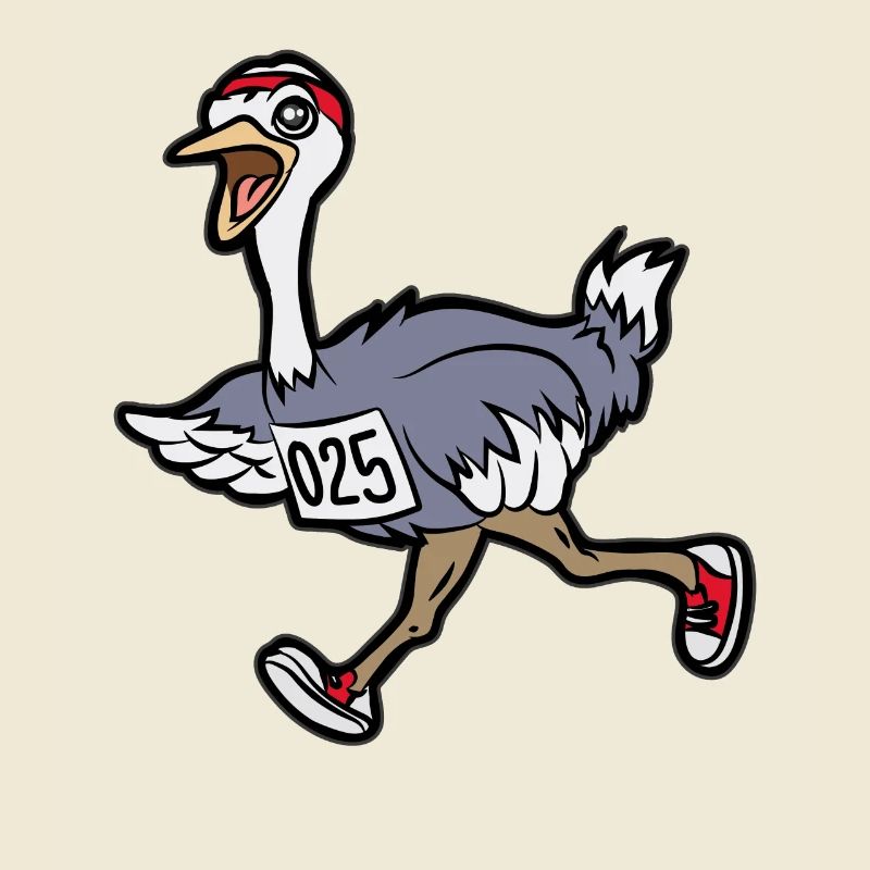 coureurs d’autruche de jogging marathon sprinter