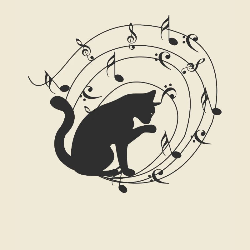 Notes de musique de chat