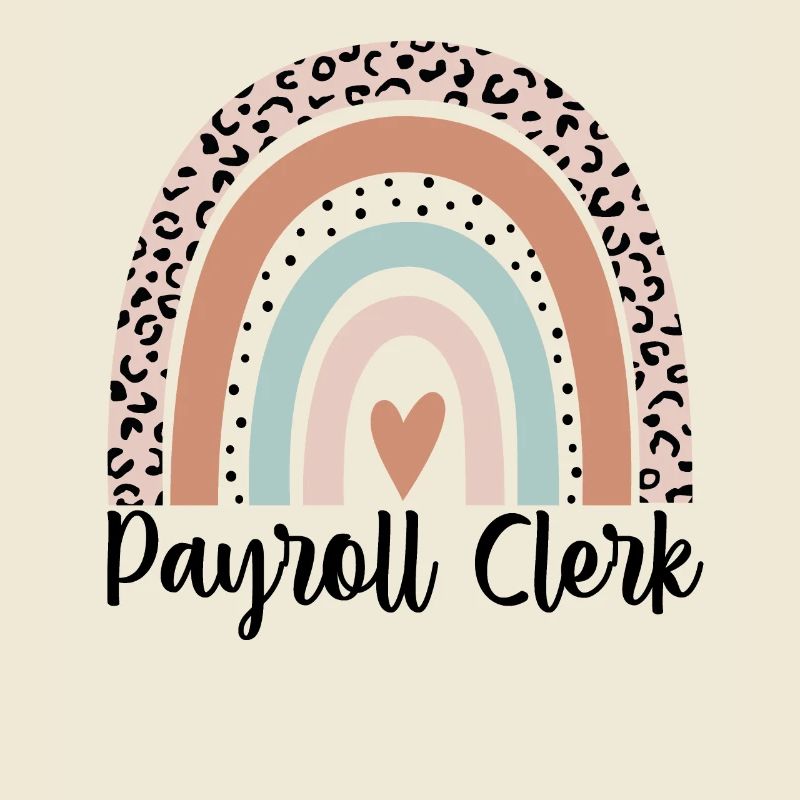 Payroll Clerk Rainbow Leopard Funny Payroll Clerk