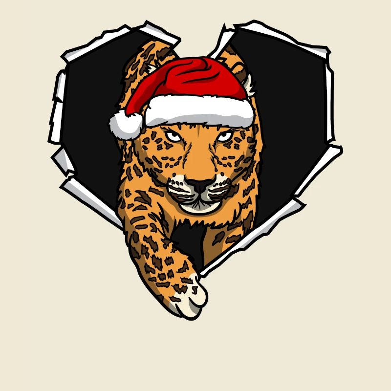 Leopard crack torn hole cap Xmas
