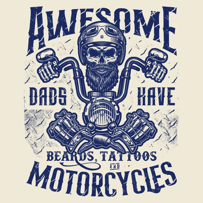 Biker Dads Have Tattoos Beards Ride Motorcycles