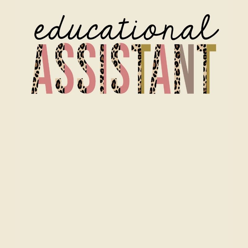 Educational Assistant Leopard Print Funny