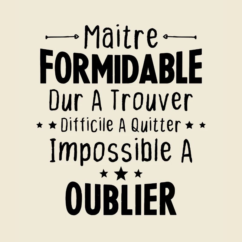 Maître Formidable Idée Cadeau Maître D'école