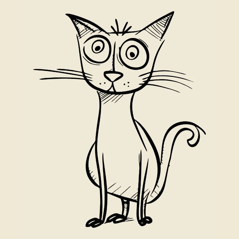 Étrange chat de dessin animé