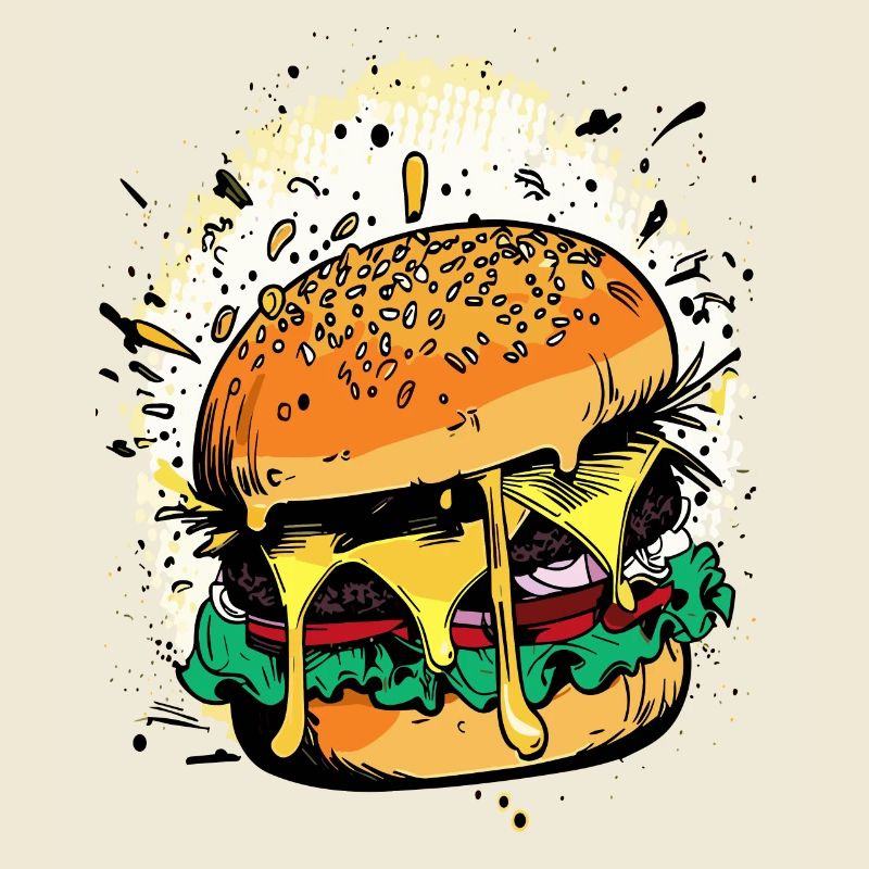 Cheeseburger Comic Burger