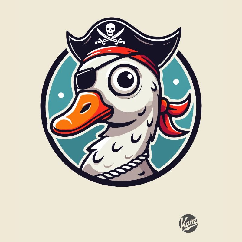 Pirate goose with eye patch