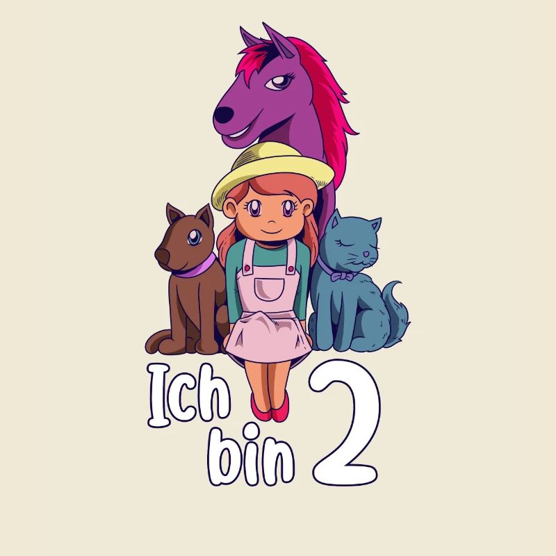 Geburtstagsshirt Bauernhof - 2 Geburtstag Mädchen