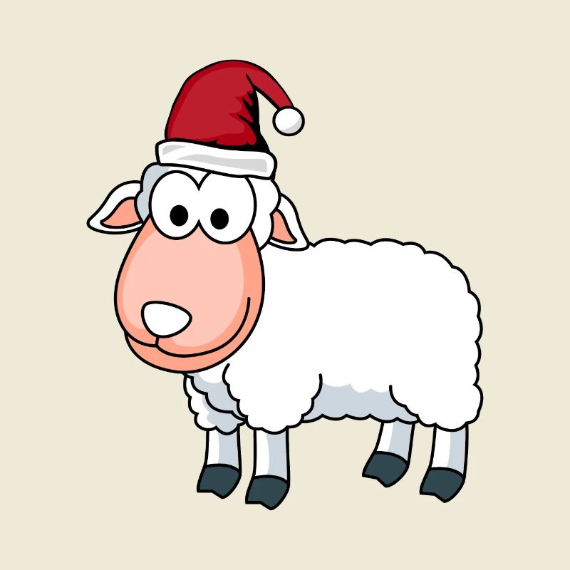 Schaf Comic Weihnachten