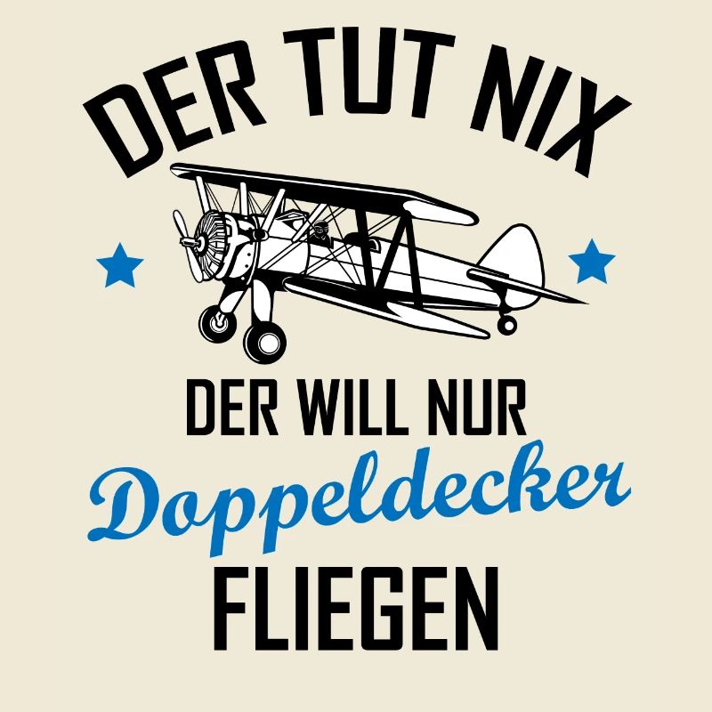 Doppeldecker Flugzeug Pilot Cooler Spruch Geschenk