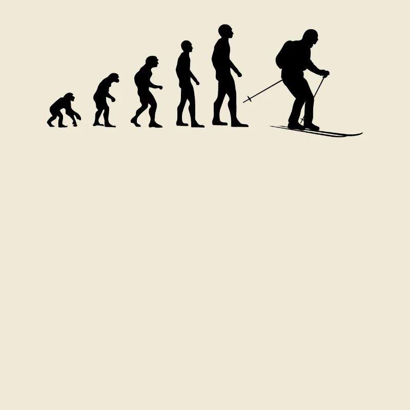Evolution Skifahrer Geschenk